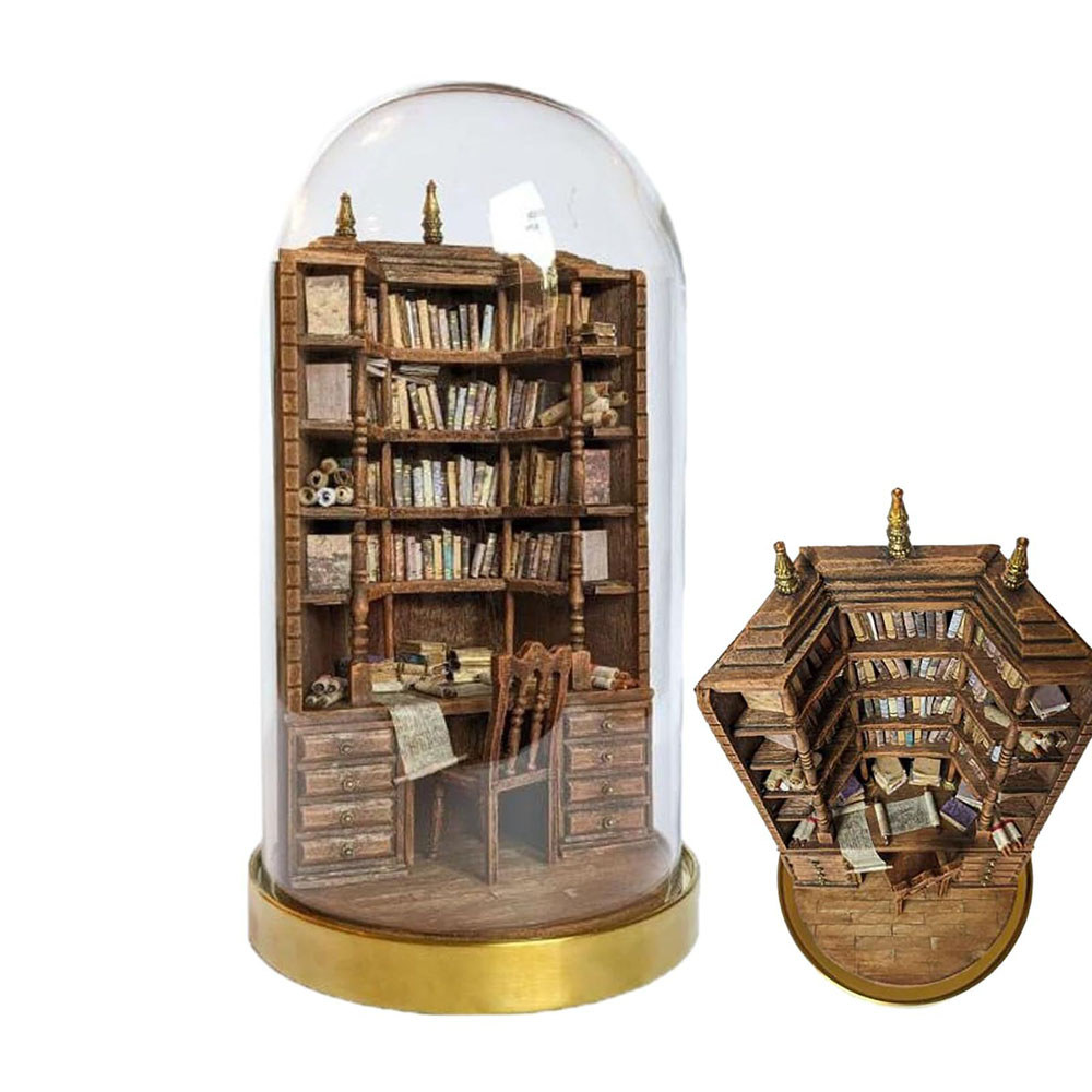 Miniature Gothic Bookshelf Creative Mini Library Anxiety Bookshelf The Bay Library Miniature Bookcas