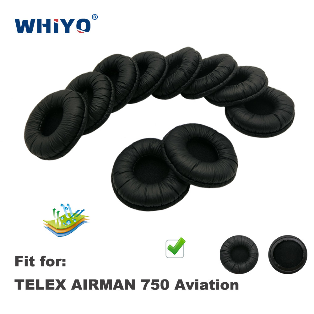 Replacement Ear Pads for TELEX AIRMAN 750 Aviation Headset Parts Leather Earmuff Earphone Sleeve Cov