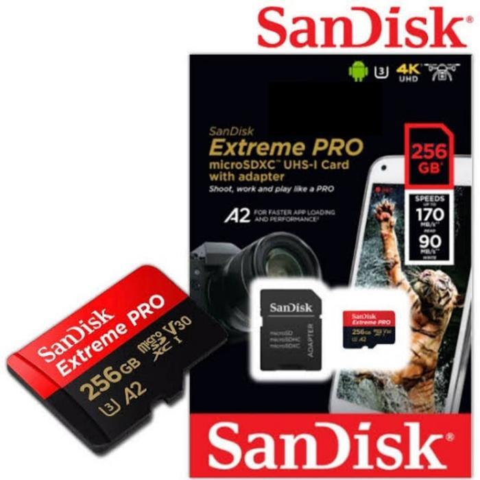 Kartu memori sandisk extreme pro 256 GB Micro sd card memory card