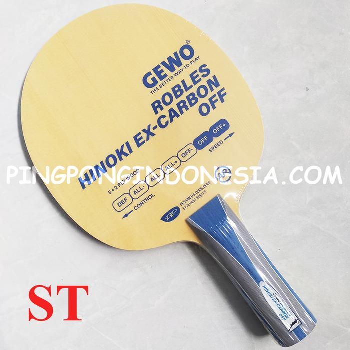 STOK TERBATAS  GEWO ROBLES HINOKI EX-CARBON OFF - KAYU PINGPONG BLADE TENIS MEJA BET TERJANGKAU