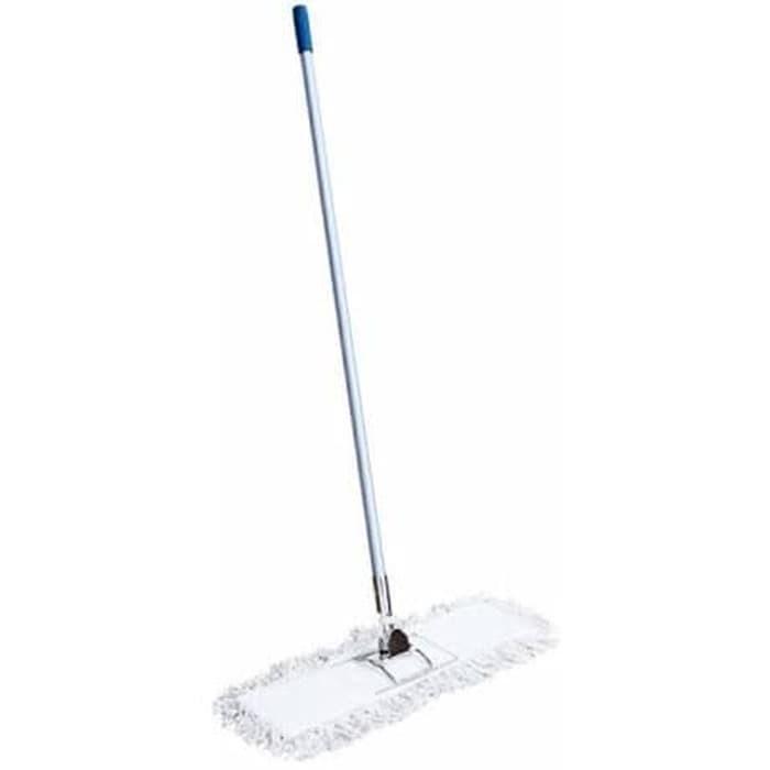 Lobby Duster Putih Set Komplit 50CM Kain Pel Lobby Dorong Gagang Panjang Alat Pembersih Sapu Debu La