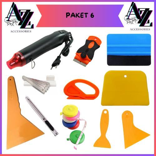 kencana PAKET LENGKAP Mini Heat Gun Hot Air Vinyl 220V 300W Mesin Pemanas Blower Uap Panas Alat