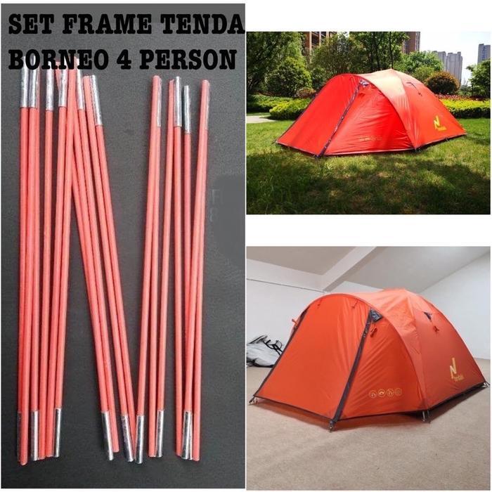 Terlaris 1 set lonjor panjang frame tenda borneo rangka tenda borneo SALE