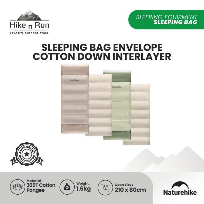 Sleeping Bag Naturehike NH20MSD01 Envelope Cotton Down Interlayer
