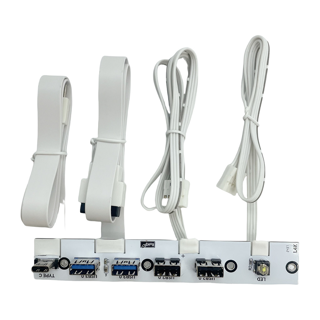 USB 3.0 FRONT PANEL HUB IO PANEL 2-PORT USB3.0+2-PORT USB2.0+1-PORT TYPE-C 20G+LED SWITCH 19P PIN
