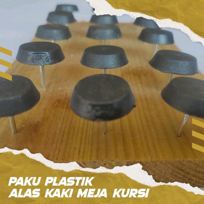 Set 50 pcs Paku Payung pengaman kaki meja dan kursi terbuat dari bahan logam da' plastik ABS Siap