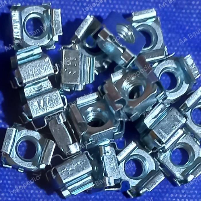 Qty 1000 Pcs / Cage Nut M6 Only / Mur Sangkar M6 / Cage Nut Rackmount M6 Galvanis