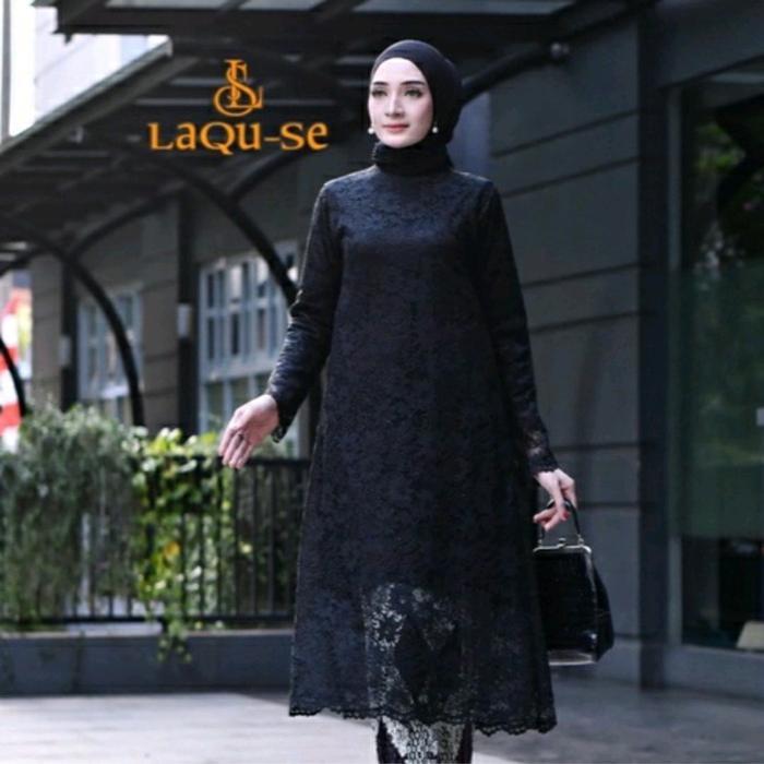 eyys- Promo Atasan Kebaya Tunik Brukat Warna Putih Kebaya Tunik Dahlia Kebaya Atasan Kebaya