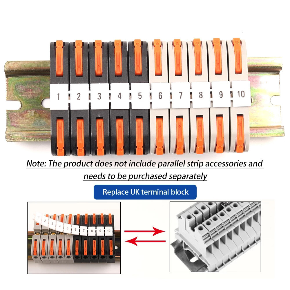 Din Rail Wire Connector Terminal Block Quick Wiring Compact Splicing