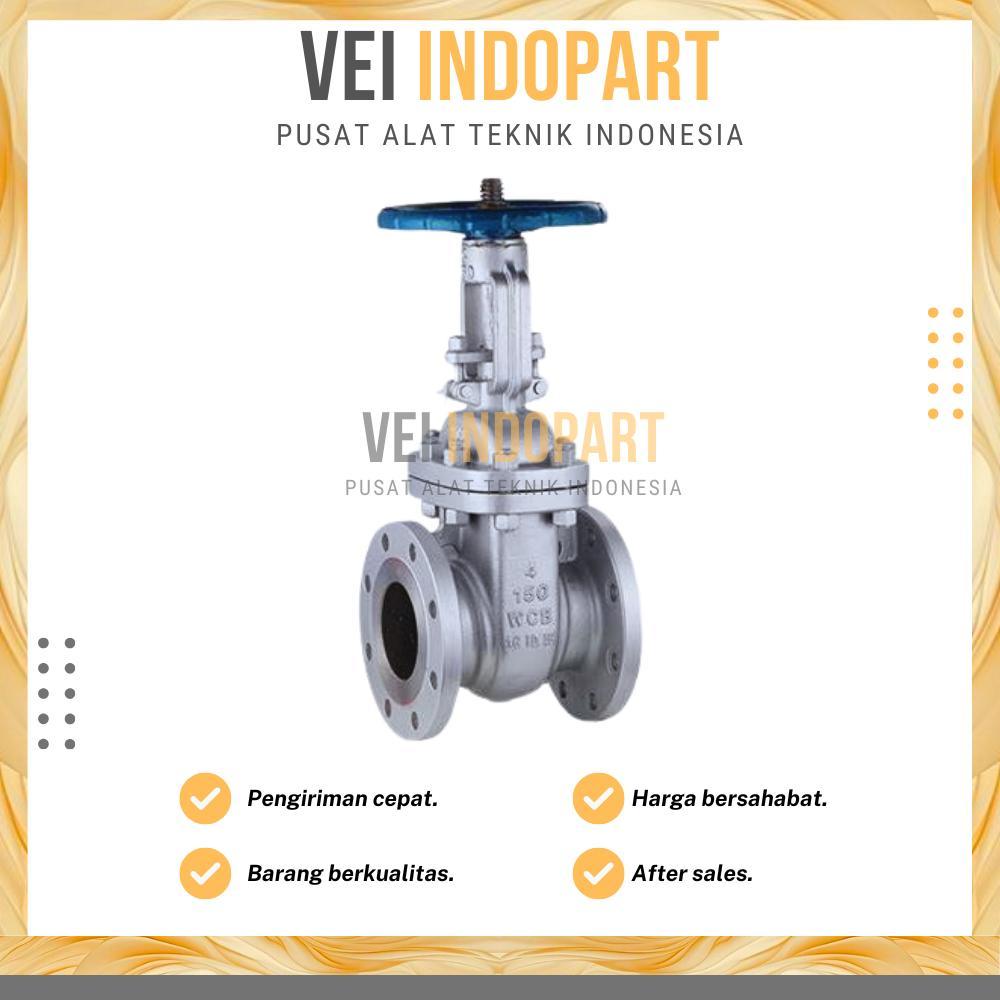 Gate Valve WCB Carbon Steel Koneksi Flange ANSI 150 6''