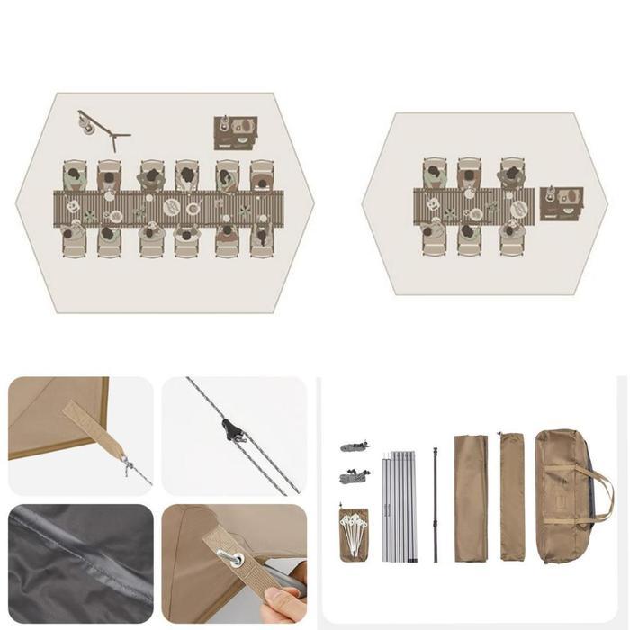 Flysheet Naturehike CNK2350WS015 Kanopi Hexagon Vinyl Camping