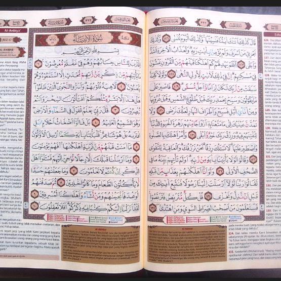 Sedia AL QURAN AL MAJID TERJEMAH DAN TAJWID WARNA BESAR BERAS