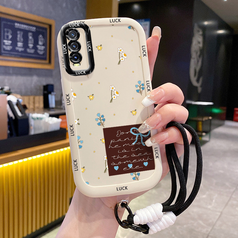 Casing Hp untuk VIVO Y20 Y20i Y20s Y20A Y20G Y12A Y12S Y11s Case Casing Bunga kecil pola Kesing HP S