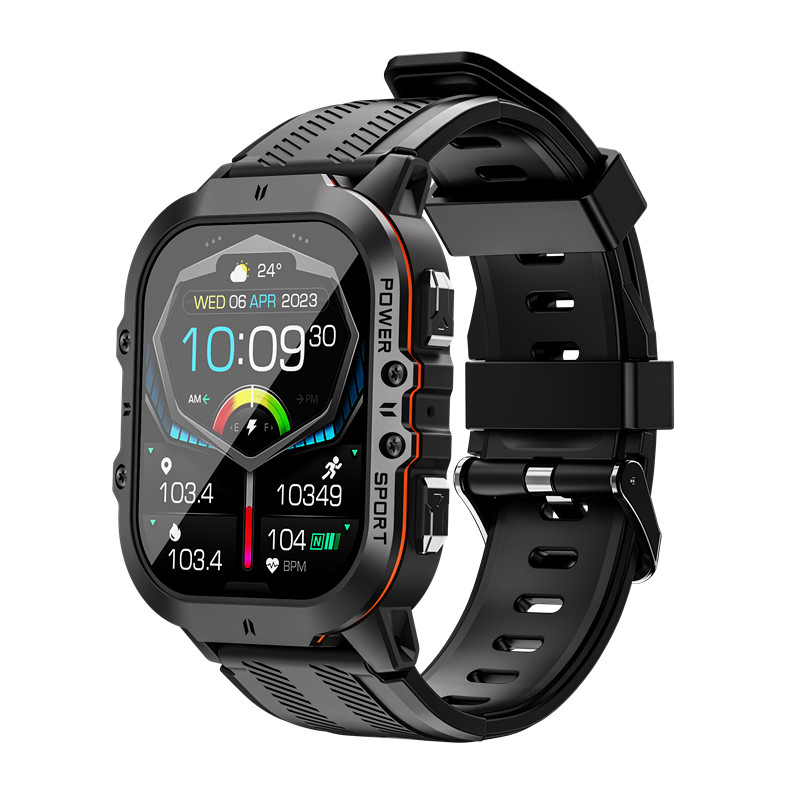 C26 Smartwatch For Men 1ATM Waterproof 1.96 Inch 410*502 HD Screen Health Monitor Outdoor Sport Fitn