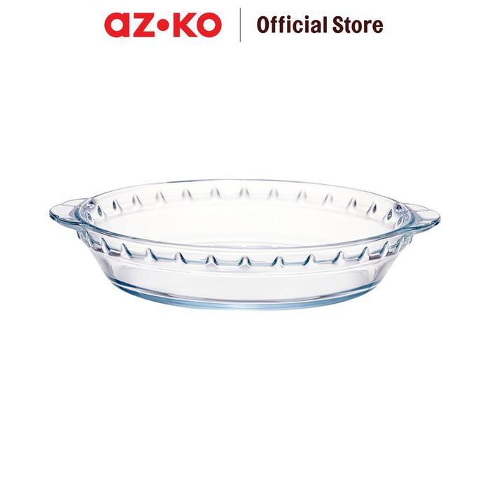 AZKO Culinart Loyang Kaca Pie Set 3 pcs - Transparan Baking Dish Wadah Panggang Oven Dish Tray Kaca