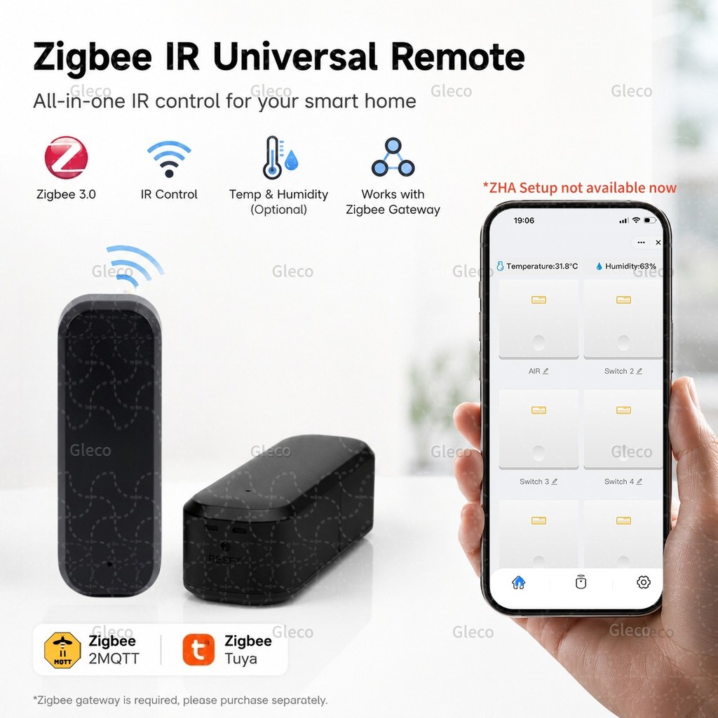 Zigbee Smart IR Remote Control Smart Home Infrared Universal Remote Blaster Work with Google