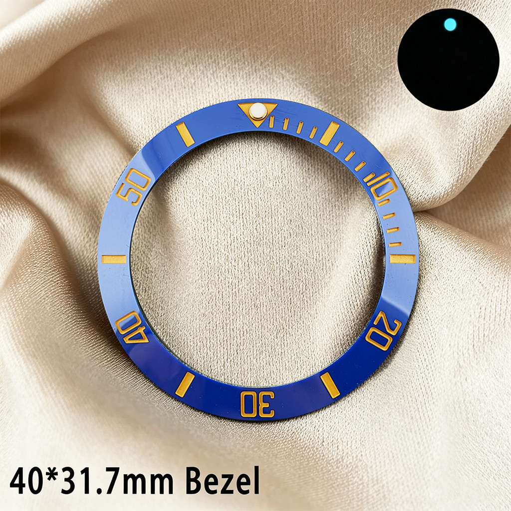 ForgeLink GMT Watch Bezel 40mm Bezel Inserts 40mm * 31.7mm Ceramic Bezel Insert Fit 42mm to 44mm