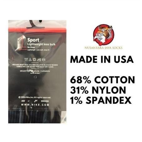 Premium Nike - Kaos Kaki Olahraga Pria Made In Usa Bahan Tebal Premium Isi 1 Pasang Nyaman Untuk