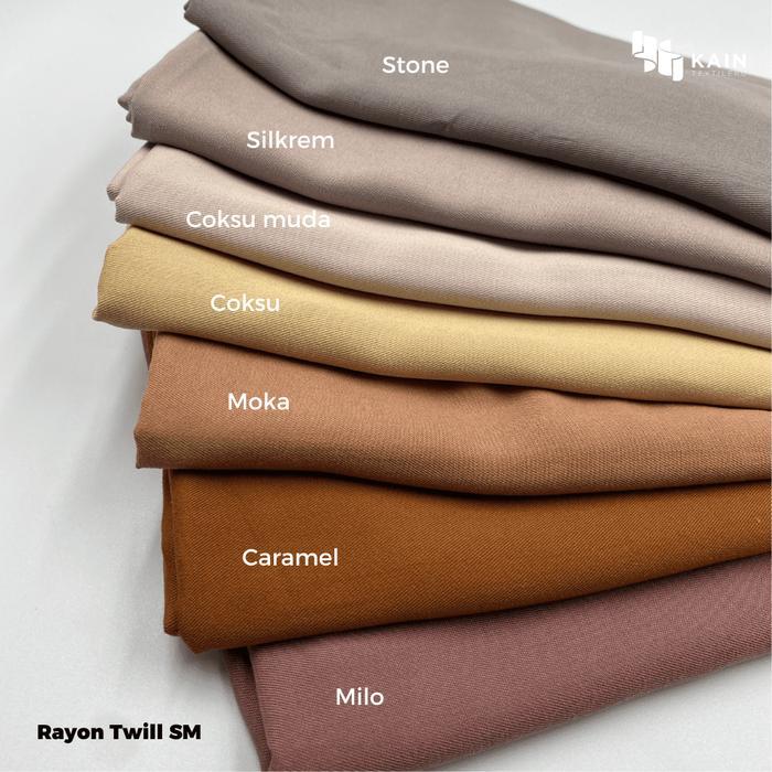 1 Rol Bahan Kain Rayon Twill SM 1 rol 60 yard