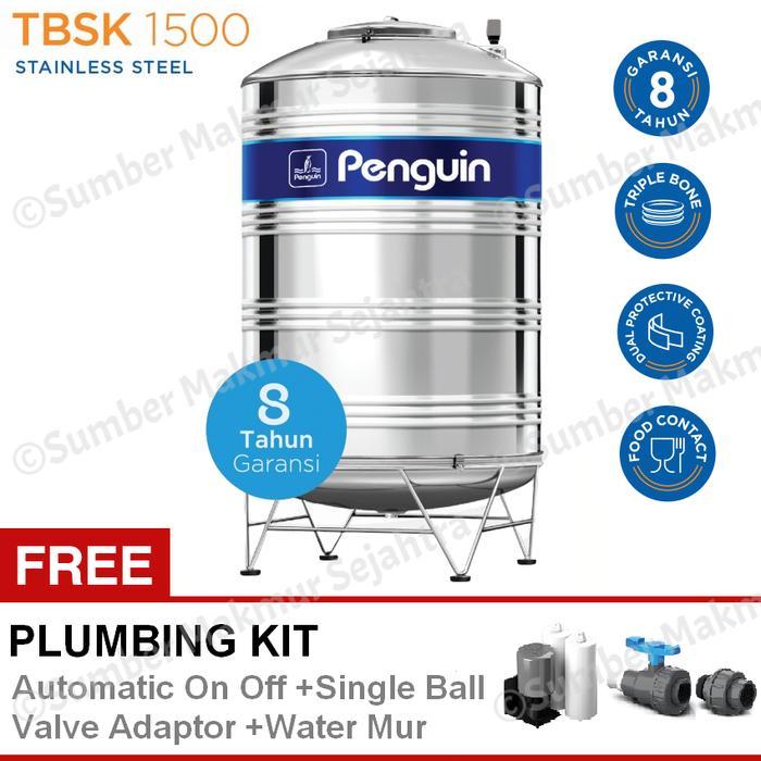 Tangki Air / Tandon / Toren Stainless Penguin 1500 Liter - TBSK 1500