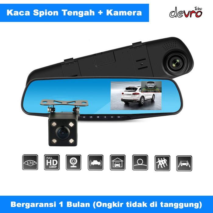 Kaca Spion Tengah Mobil Dvr Dual Kamera 1080P 4.3 Inch Display - Kaca Spion Mobil - Kamera Parkir