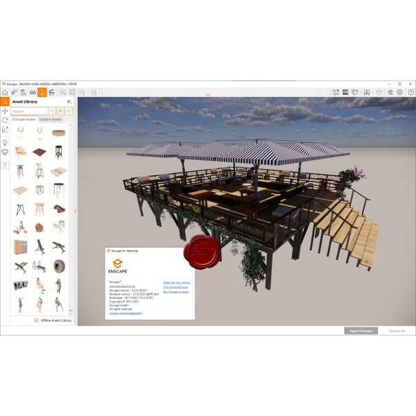 Enscape 3D + Assets Library - Software Rendering Real-Time & Virtual Reality