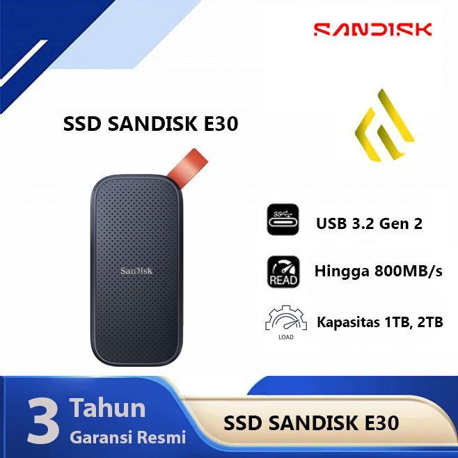 SSD Sandisk E30 1TB - SSD Portable Eksternal USB-A