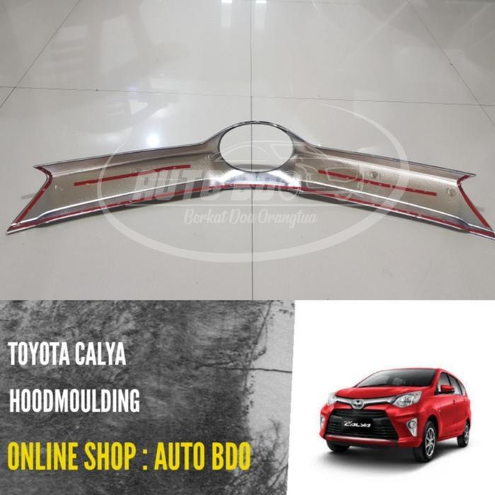 Hood Moulding / HoodMoulding / Cover Grill depan Calya Chrome