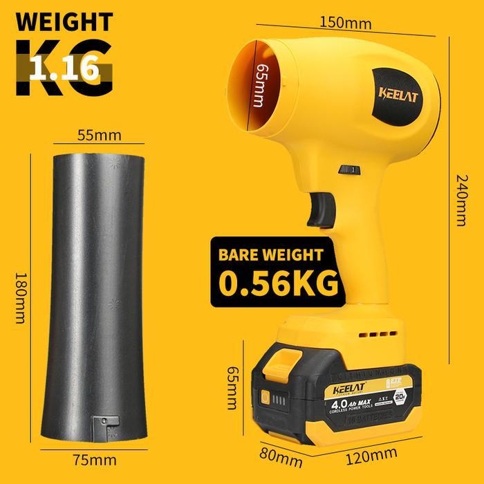 DISKON KEELAT KEAB007STURBO JET BLOWER JET FAN 20V Penyesuaian 6-kecepatan Daya Besar Pengering