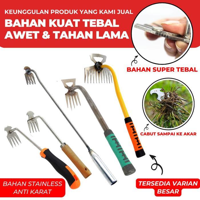 DISKON Weeding Garu Harrow Manual Weeding Hoe Weeding Penghapusan Puller Hoe Weeding Remover