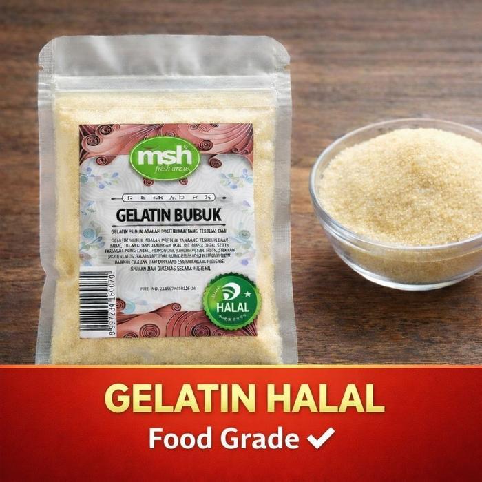 Gelatin Bubuk , Gelatin Sapi Bubuk , Gelatin Bubuk Halal , Gelatin Bubuk Asli