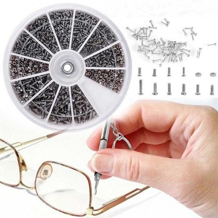 Baut Skrup Mur Kecil Set Lengkap Reparasi Servis Kacamata Jam Tangan