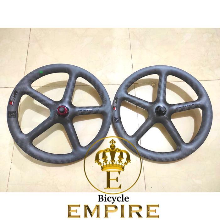 TERBARU Nautilus Wheelset 16 349 5 Spoke Palang Lima Carbon Bicycle Empire