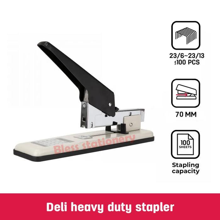 Deli Heavy duty stapler untuk jilid buku staples heavy duty stapler jilid besar staples jilid besar