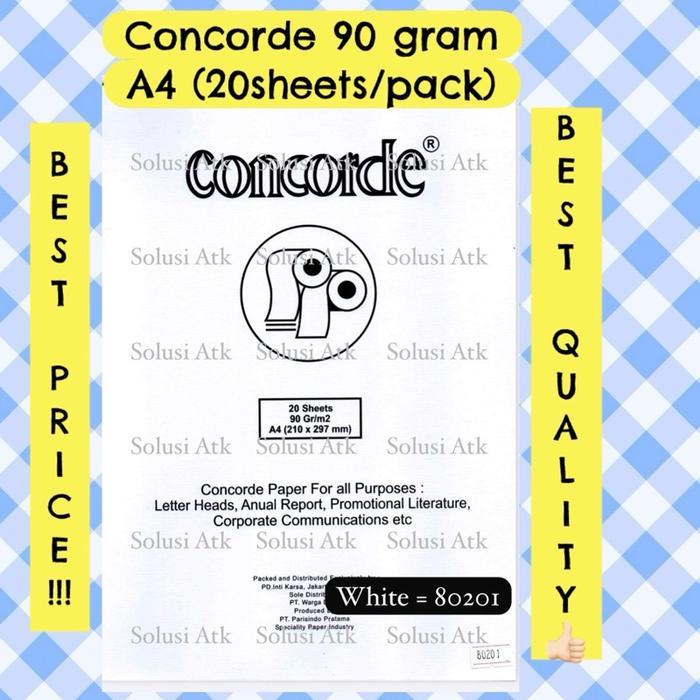 kertas concorde 90 gram dengan banyak warna