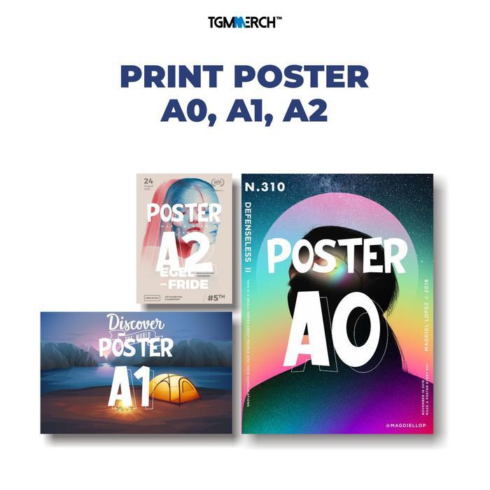 Cetak Poster A0 A1 A2 Print Uv Tgm Merch