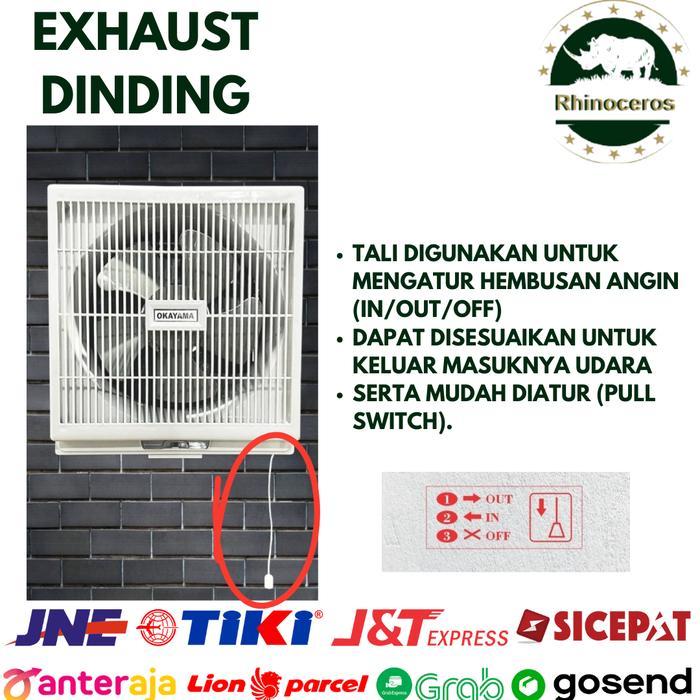 Premium Exhaust Fan Dinding Blower Angin 10 Inch Dan 12 Inch Hexos Penyedot Udara Hexos Dinding