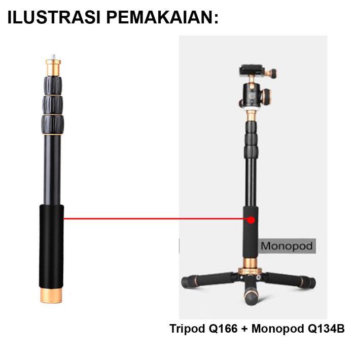 Qzsd Monopod Q148B - Premium Monopod Tongsis Dslr Mirrorless Camera