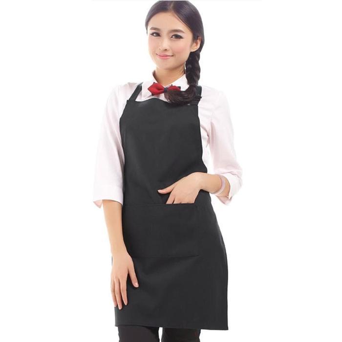 Celemek hitam polos