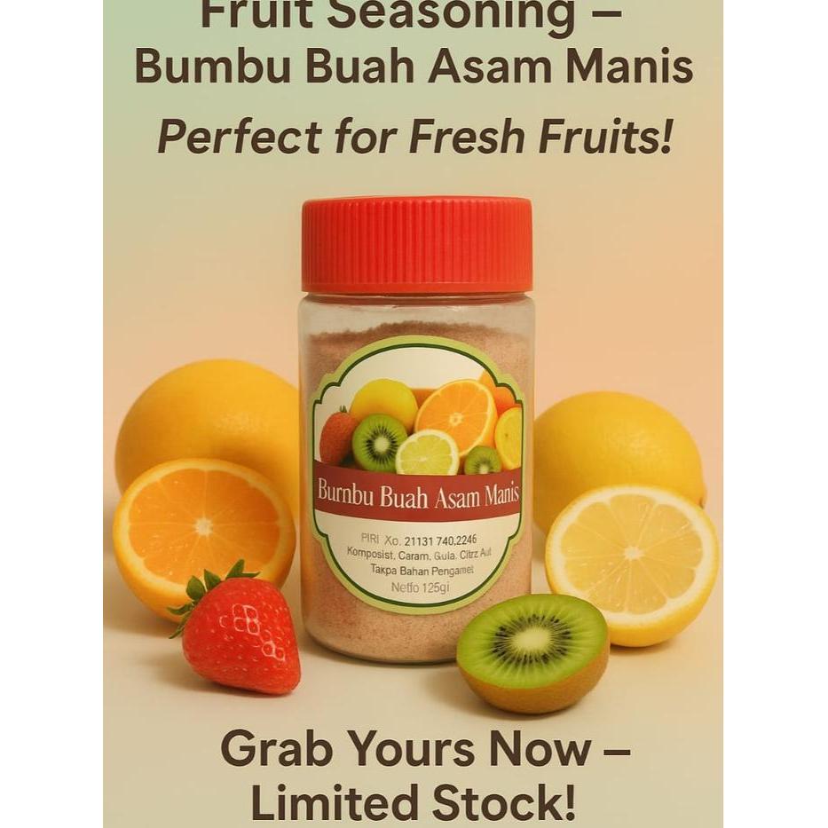 TERLARIS Bumbu buah PEDAS Garam buah Bubuk buah Garam kiamboy Bumbu asam manis kiamboy Fruit