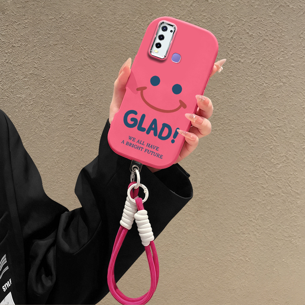 Casing HP Softcase Tali Gantungan Lanyard VIVO Y30 Y50 Y30i 1938 Korean Style Cute Lucu PDD-5023