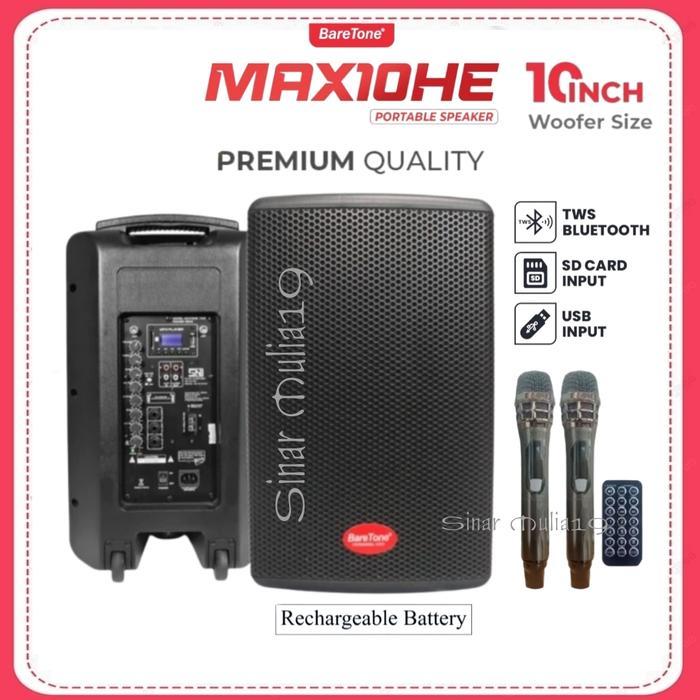 Speaker Portable Baretone Max10He / Max 10He / Max 10 He Bluetooth-Tws