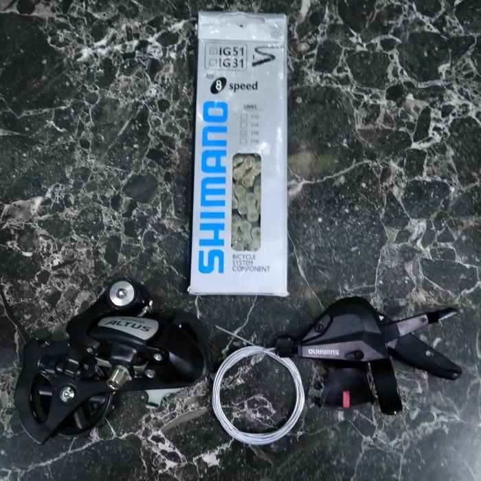 READY Groupset Shimano Altus 8 Speed 16 inch Troy Gust Seli Original