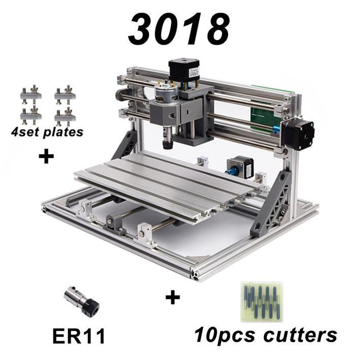 Mesin cnc DIY Drilling Engraver CNC 3018 with ER11 - Silver