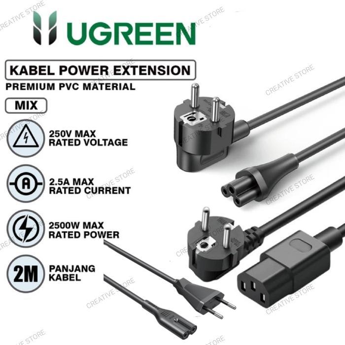 Kabel Power Ugreen 25765 15364 50607 Kabel Power CPU Monitor Printer