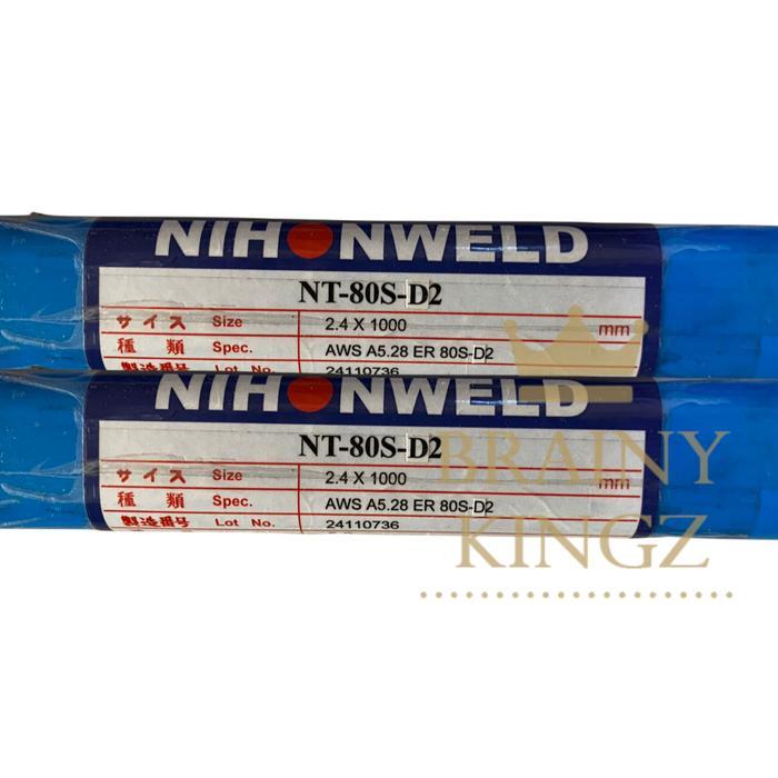 READY Kawat Las NIHONWELD NT-80S-D2 ER80S-D2 2,4mm NT 80S-D2 uk 2.4mm, 5 kg