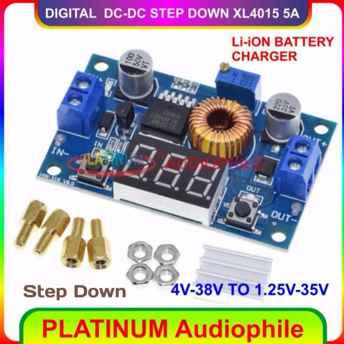 Step Down Modul Xl4015 Digital Dc To Dc Step Up Adjustable