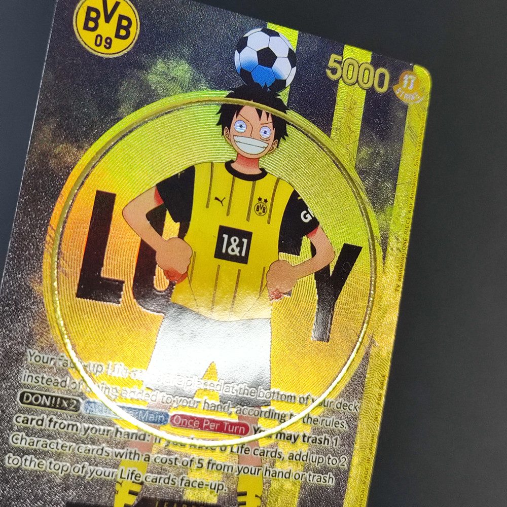DIY One Piece Card Game Monkey D Luffy ST13003 Borussia Dortmund Matchday Promo EN Collection TCG