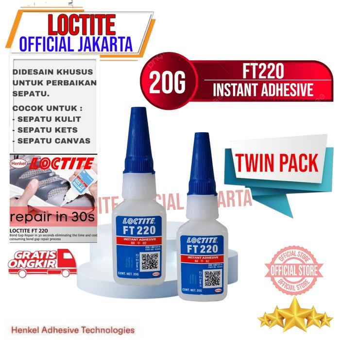 Loctite Ft220 Ft 220 Lem Sepatu Loctite Ft-220 Instant Adhesive 20G Lem Super Kuat Twin Pack