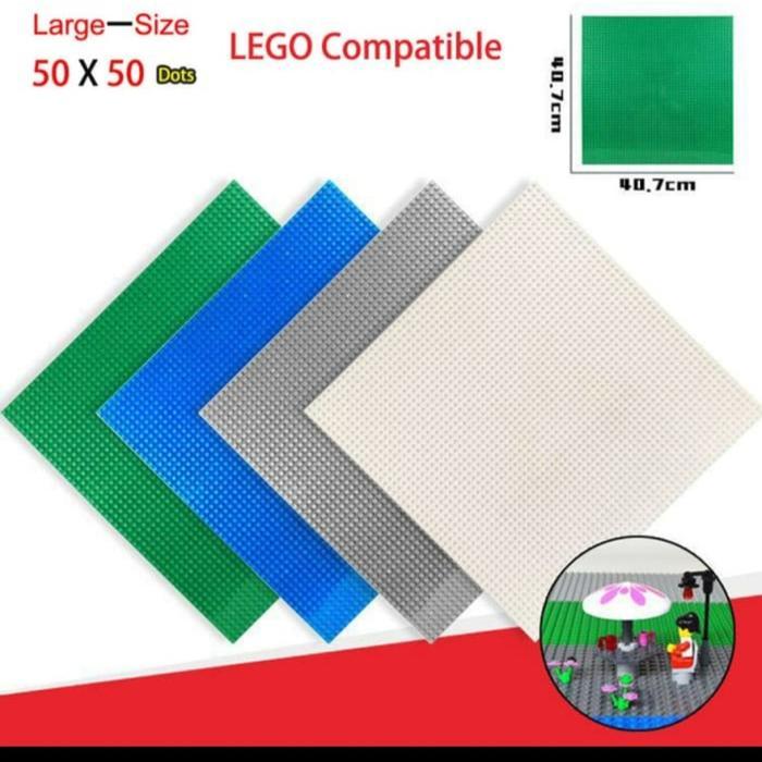 Baseplate Lego Brick 50 X 50 Dots Base Plate 40X40 Cm Papan Alas